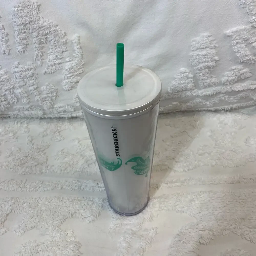 STARBUCKS Trademark Siren Logo Tumbler Collectable Green Iridescent Sz 24oz